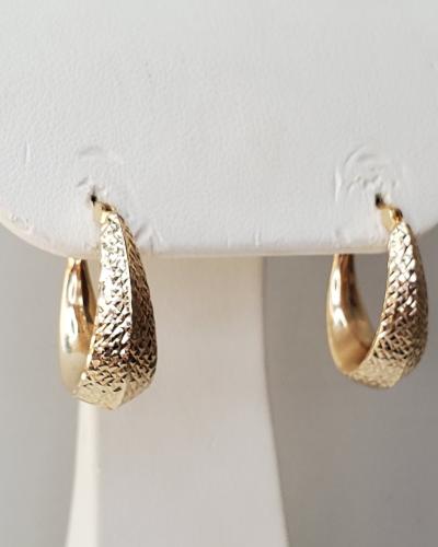 Gold tapered hoop earrings