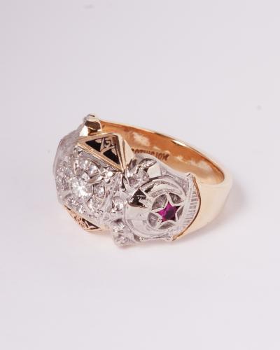Masonic diamond ring